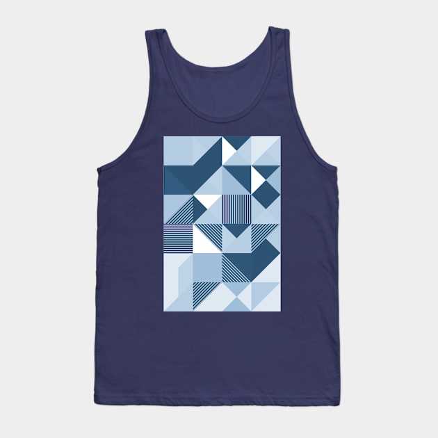 Scani Geo blue Tank Top by modernistdesign